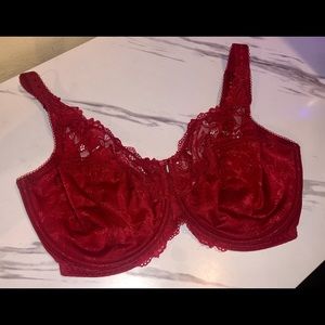Red 34H Lace Minimizer Bra